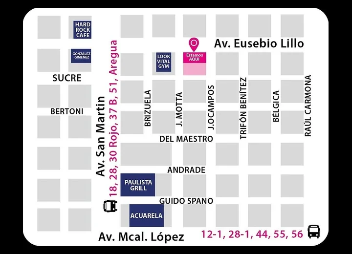 Mapa del salón Villa Morra de Efecto Cenicienta